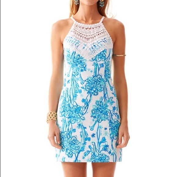 Lilly Pulitzer Pearl Lace Neck Shift Dress - Picture 1 of 7